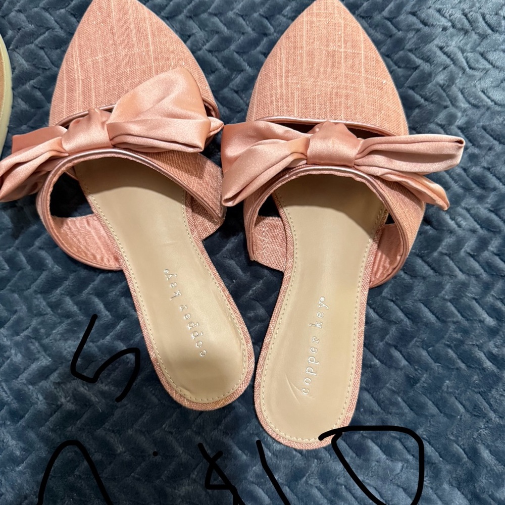 Pink Bow Slip-On Flats